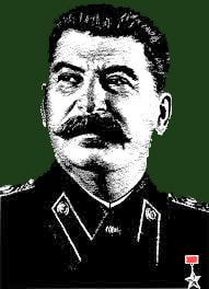Picture Joseph Stalin in dark uniform